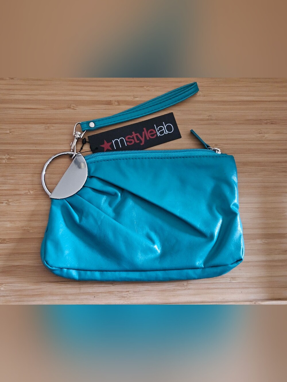 Teal Turquoise Wristlet Clutch with Removable Strap Macy's